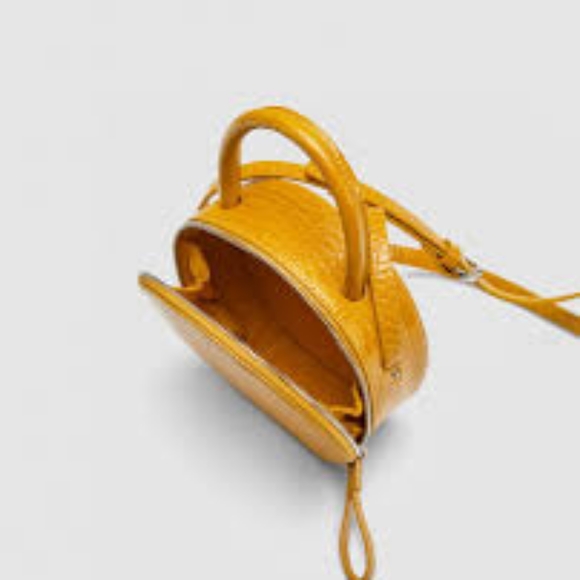 Zara Circular Yellow Crossbody Purse - Picture 2 of 8
